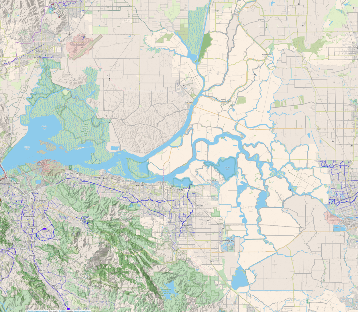 Islands of Suisun Bay and the Sacramento–San Joaquin River delta is located in Sacramento-San Joaquin River Delta