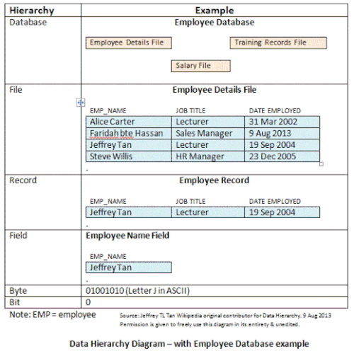 Data Hierarchy diagram