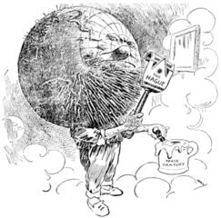 Cartoon of globe anthropomorphized as human.