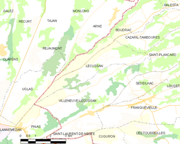 Lécussan – Mappa