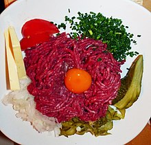 Raw beef: steak tartare