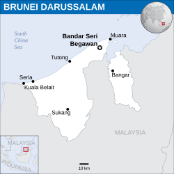 Location of Brunei