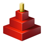 Red Logo (stylized Tower of Hanoi)