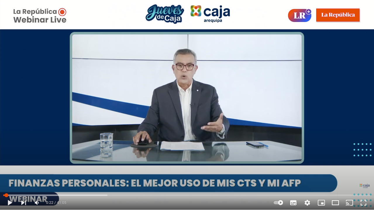 Webinar: Finanzas personales, el mejor uso de mi CTS y AFP