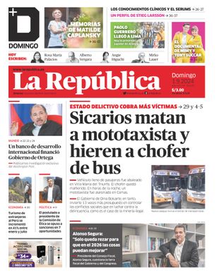 Edición Impresa - La Republica | Lima - Domingo 01 de Setiembre del 2024