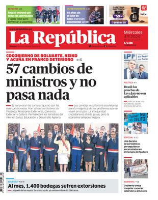 Edición Impresa - La Republica | Lima - Miercoles 04 de Setiembre del 2024