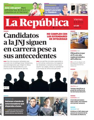 Edición Impresa - La Republica | Lima - Viernes 06 de Setiembre del 2024