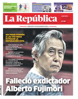 Edición Impresa - La Republica | Lima - Jueves 12 de Setiembre del 2024