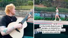 Joven sale a correr al parque y se encuentra con Ed Sheeran paseando en bote: ¡Le dedicó una canción!