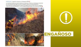 Fotos no corresponden a los recientes incendios forestales en Perú