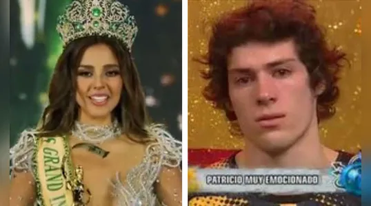 Patricio Parodi y Luciana Fuster fueron protagonistas de los memes tras victoria de la modelo en el MGI. Foto: captura MGI/Twitter