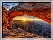 Stany Zjednoczone, Stan Utah, Park Narodowy Canyonlands, Kanion, Świt