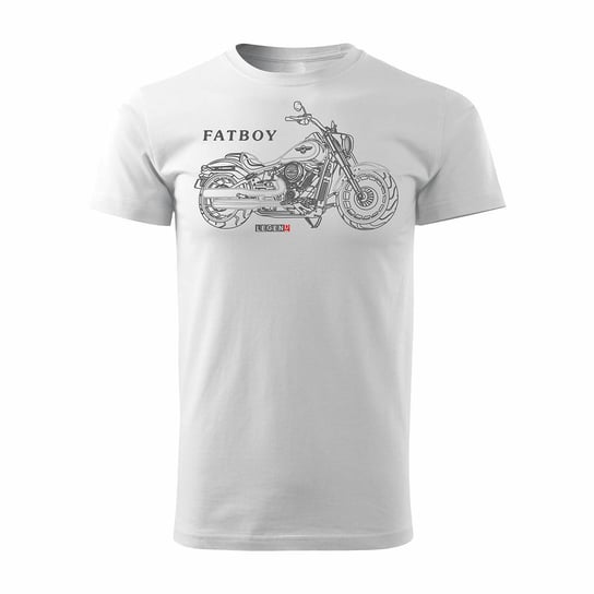 Koszulka męska TOPSLANG Harley Davidson Fatboy, biała, rozmiar XXL Topslang