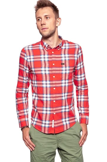 Lee, Koszula męska, Button Down Regular Lava Red L880Zjaf, rozmiar M LEE