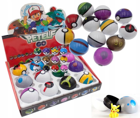 POKEMON 12 SZT POKEBALL + 12 SZT FIGUREK Inna marka