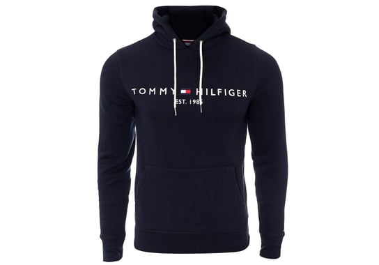 Tommy  Hilfiger Bluza Męska Ocieplana Z Kapturem Core Tommy Logo Hoody Navy Mw0Mw10752 403 S Tommy Hilfiger