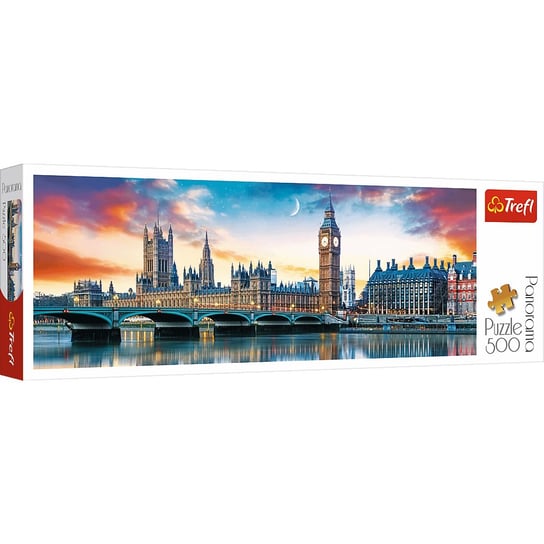 Trefl, puzzle, panoramiczne, Big Ben i Pałac Westminsterski , 500 el. Trefl