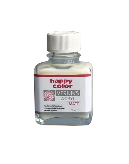 Werniks akrylowy Matt, przeźroczysty, 75 ml Happy Color