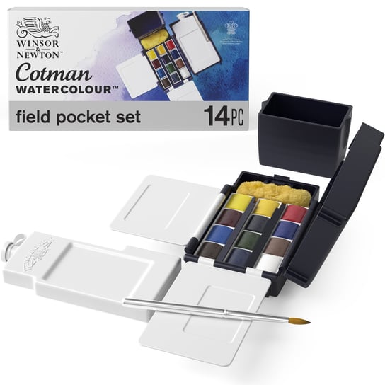 Winsor & Newton, Zestaw farb akwarelowych Cotman Field Box, 12 kostek. Winsor & Newton