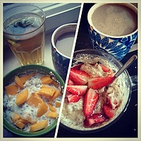 Which one for you, folks? ;)) #fitspo #fitness #fitfan #barbrothers #eatclean #breakfast #heaven #mango #strawberries #oatmeal