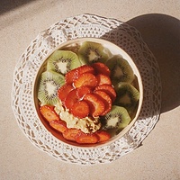 Cold oatmeal for breakfast! #100happydays #day58 #oatmeal #healthy #healthyeating #healthyfood #healthyfoodporn #summer #sun #hot #cold #love #instafood #instagood #colorful #fruits #strawberries #good #food