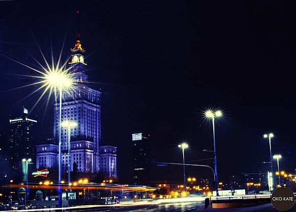 Warszawa nocą