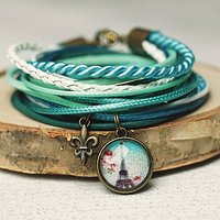 Moje ulubione kolory :) #handmade #bracelet #doublewrap #Paris #mint #giftidea #etsy #turkus #turquoise #jewellery #new