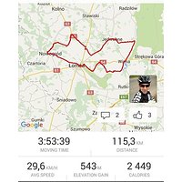 Skurcze, wiatr lodowaty, nuda ale stówka zaliczona ;) #strava #cycling #bicycle #roadbike #sport #merida #legs #poland