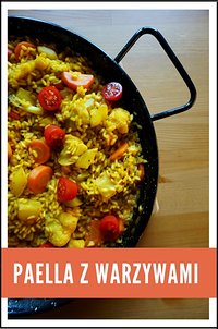 Paella z warzywami wg. hiszpańskiego przepisu.