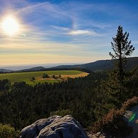 Evening in the Stołowe Mountains