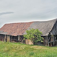 Old barn in Piaski Wielkie