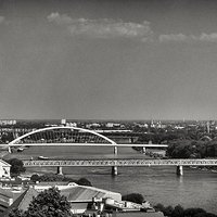 Bridges of Bratislava in monochrome