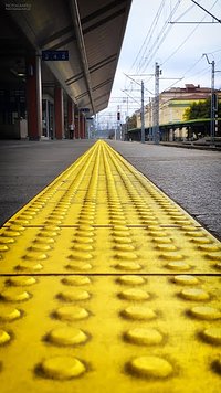 Waiting for the train