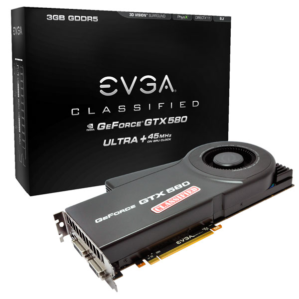 EVGA GeForce GTX 580 Classified Ultra 3072MB