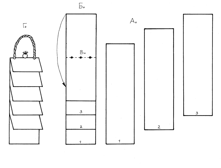 схема изготовления книги-лесенки