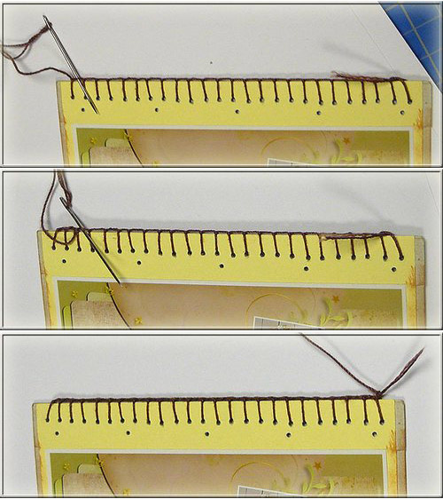 Скрапбукинг - переплет альбома нитками