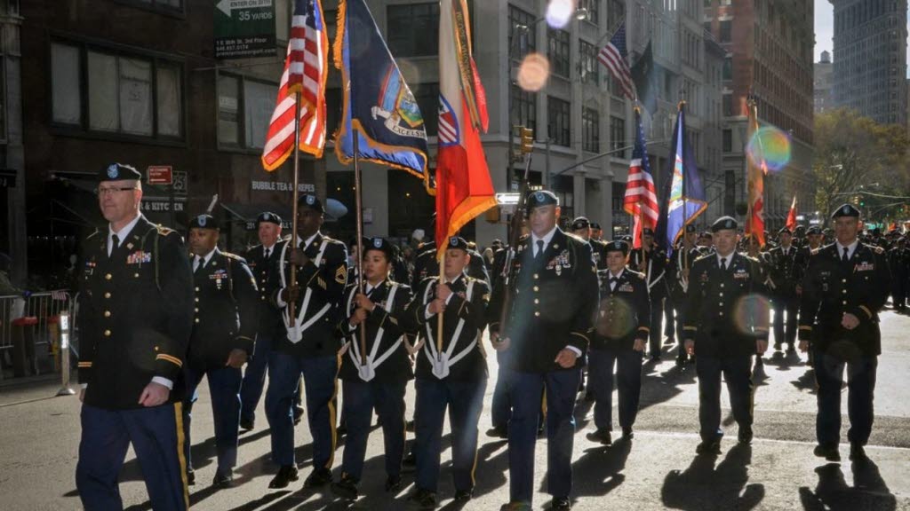 Militärparad i New York. 