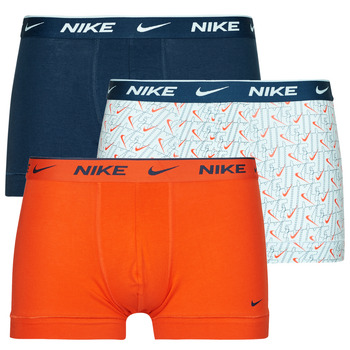 Spodná bielizeň Muž Boxerky Nike EVERYDAY COTTON STRETCH X3 Modrá / Oranžová / Biela