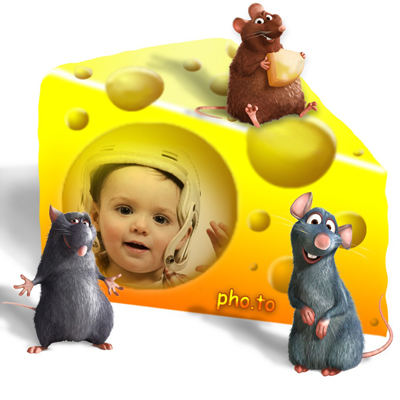 Children photo frame with Ratatouille characters