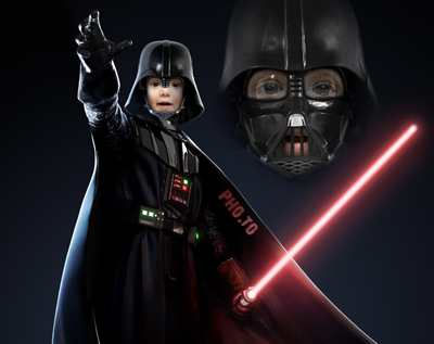 Darth Vader from Star Wars photo montage