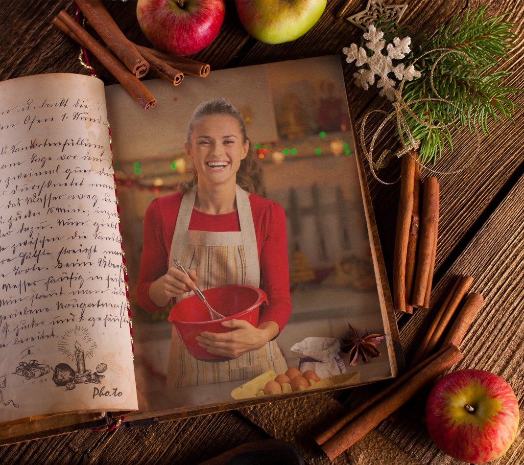 Christmas photo frame filled of holiday spirit