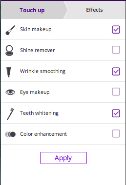 The new behavior algorithm of an online service for face and skin retouch