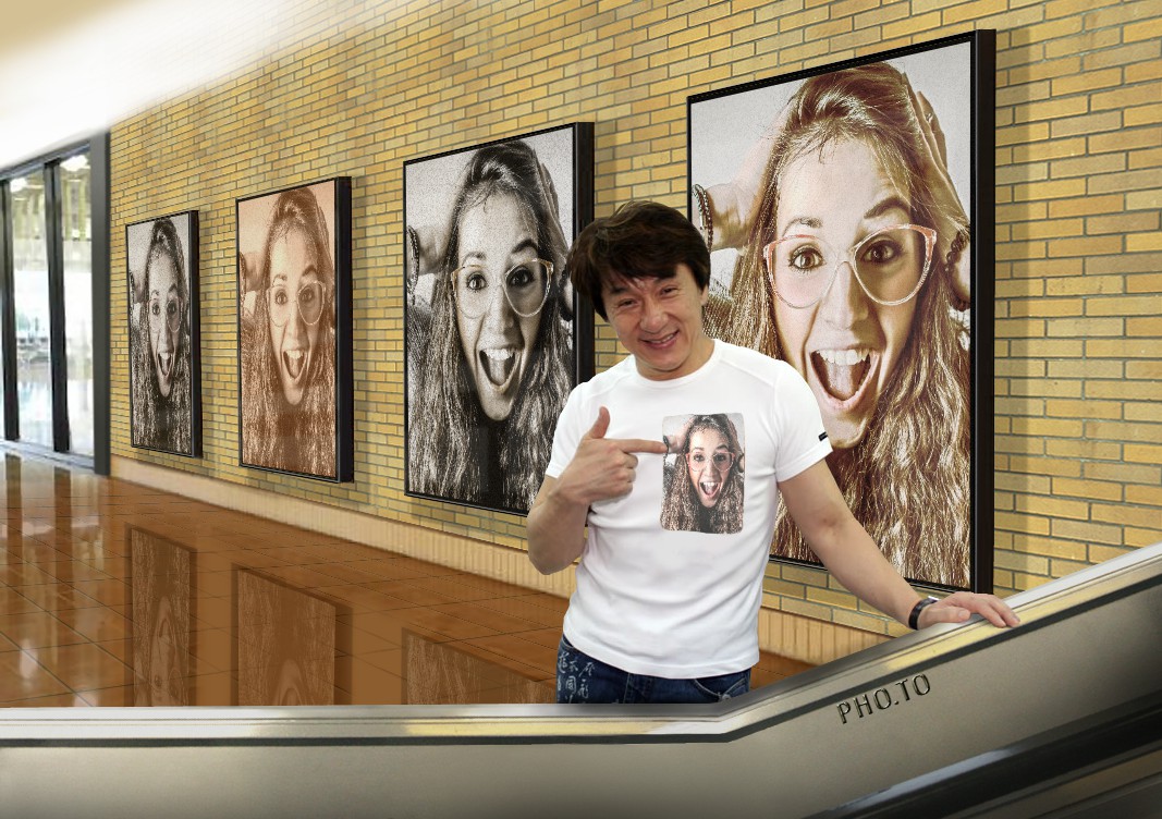 This funny effect lets you get on Jackie Chan's T-shirt