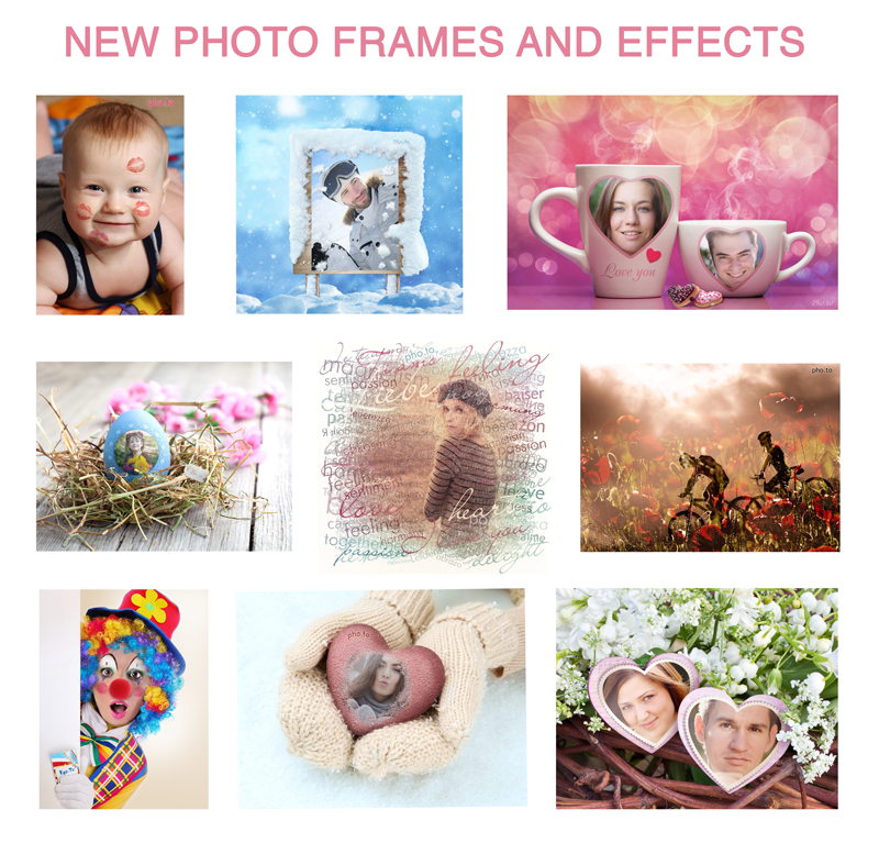 New couple frames, photo frames and artistic effects on Funny.Pho.to