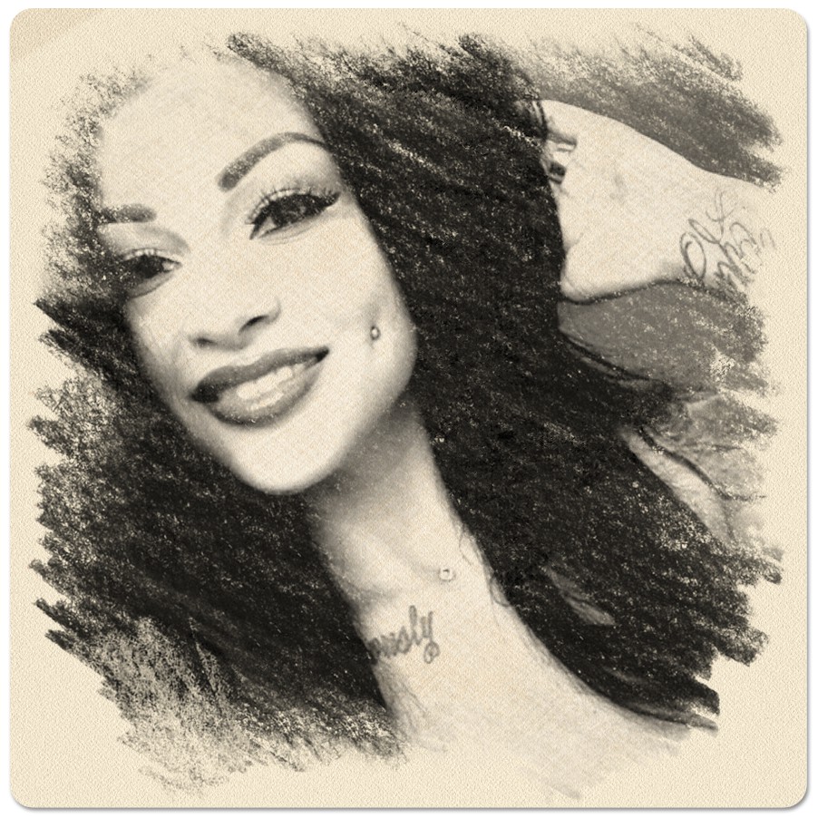 A beautiful selfie turned to a charcoal sketch with online converter