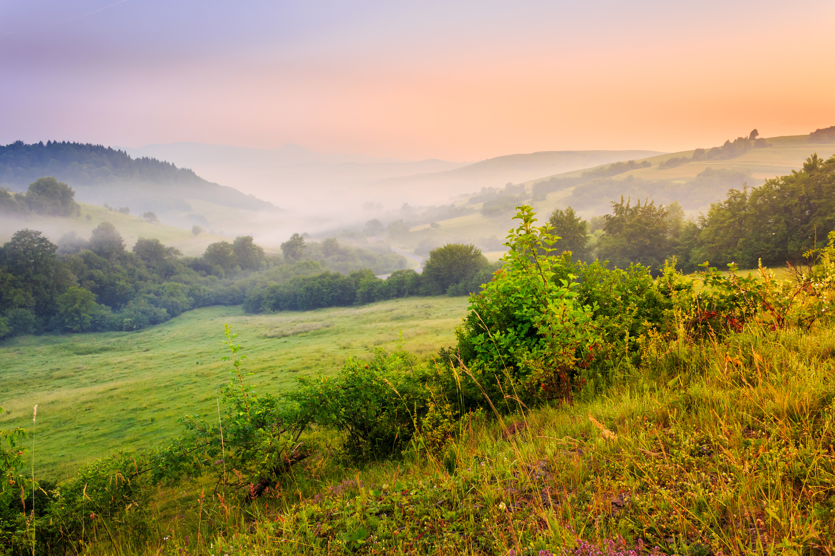 Landscapes at sunrise