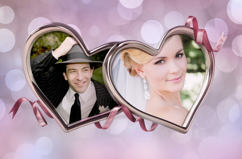 Wedding double-photo frame