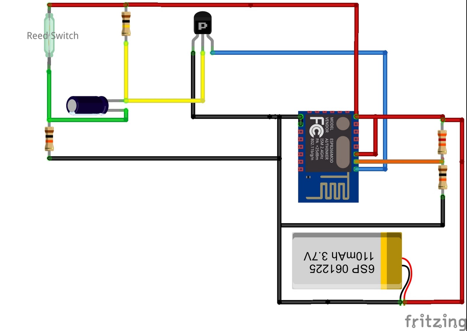 Mail Box Notifier Circuit Sketch