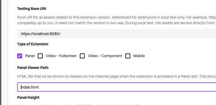 Panel Viewer path