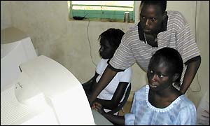 In a telecentre in Senegal